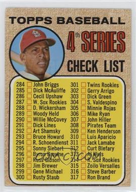 1968 Topps - [Base] #278.1 - Checklist - 4th Series (Orlando Cepeda) (Copyright on Left)