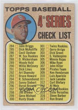 1968 Topps - [Base] #278.1 - Checklist - 4th Series (Orlando Cepeda) (Copyright on Left)