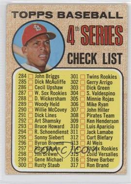 1968 Topps - [Base] #278.1 - Checklist - 4th Series (Orlando Cepeda) (Copyright on Left)