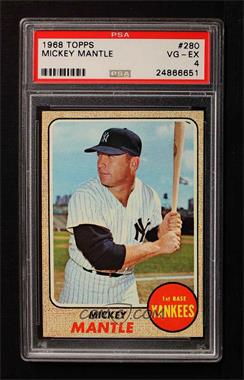 1968 Topps - [Base] #280 - Mickey Mantle [PSA 4 VG‑EX]