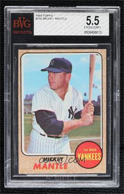 1968 Topps - [Base] #280 - Mickey Mantle [BVG 5.5 EXCELLENT+]