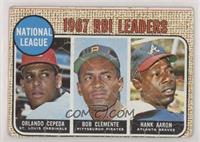 League Leaders - Orlando Cepeda, Roberto Clemente, Hank Aaron (Bob Clemente on …