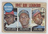 League Leaders - Orlando Cepeda, Roberto Clemente, Hank Aaron (Bob Clemente on …