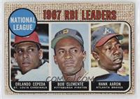 League Leaders - Orlando Cepeda, Roberto Clemente, Hank Aaron (Bob Clemente on …