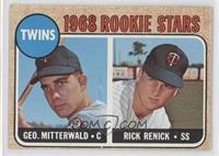 1968 Rookie Stars - George Mitterwald, Rick Renick [Good to VG‑…
