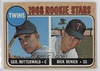 1968 Rookie Stars - George Mitterwald, Rick Renick [Poor to Fair]