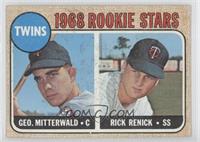 1968 Rookie Stars - George Mitterwald, Rick Renick [Noted]