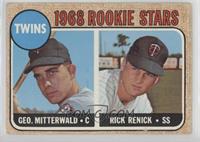 1968 Rookie Stars - George Mitterwald, Rick Renick [COMC RCR Poor]