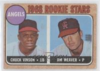 1968 Rookie Stars - Chuck Vinson, Jim Weaver [Poor to Fair]