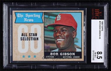 1968 Topps - [Base] #378 - Sporting News All-Stars - Bob Gibson [BVG 8.5 NM‑MT+]