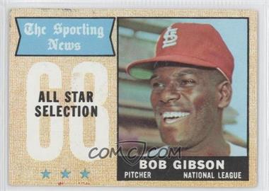 1968 Topps - [Base] #378 - Sporting News All-Stars - Bob Gibson [Good to VG‑EX]