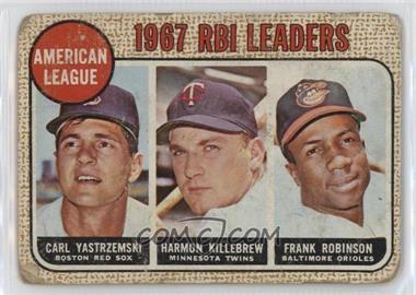 1968 Topps - [Base] #4 - League Leaders - Carl Yastrzemski, Harmon Killebrew, Frank Robinson [Good to VG‑EX]
