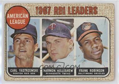 1968 Topps - [Base] #4 - League Leaders - Carl Yastrzemski, Harmon Killebrew, Frank Robinson [Good to VG‑EX]