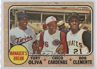 1968 Topps - [Base] #480 - High # - Tony Oliva, Chico Cardenas, Roberto Clemente [Good to VG‑EX]