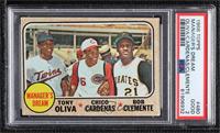 High # - Tony Oliva, Chico Cardenas, Roberto Clemente [PSA 2 GOOD]