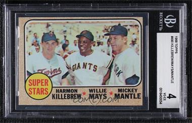 1968 Topps - [Base] #490 - High # - Willie Mays, Mickey Mantle, Harmon Killebrew) [BGS 4 VG‑EX]