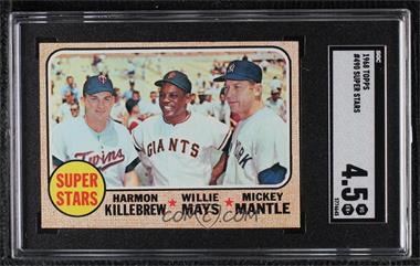 1968 Topps - [Base] #490 - High # - Willie Mays, Mickey Mantle, Harmon Killebrew) [SGC 4.5 VG/EX+]