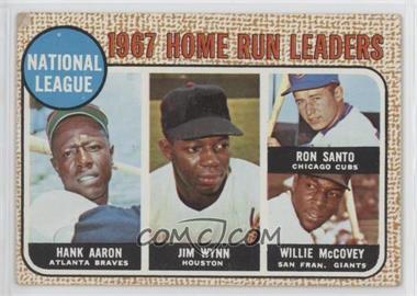 1968 Topps - [Base] #5 - League Leaders - Hank Aaron, Jim Wynn, Ron Santo, Willie McCovey [Good to VG‑EX]
