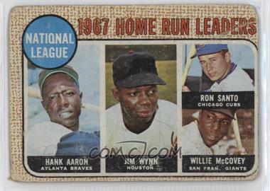 1968 Topps - [Base] #5 - League Leaders - Hank Aaron, Jim Wynn, Ron Santo, Willie McCovey [Good to VG‑EX]