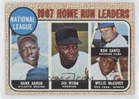 League Leaders - Hank Aaron, Jim Wynn, Ron Santo, Willie McCovey