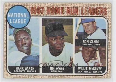 1968 Topps - [Base] #5 - League Leaders - Hank Aaron, Jim Wynn, Ron Santo, Willie McCovey [Good to VG‑EX]