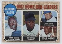 League Leaders - Hank Aaron, Jim Wynn, Ron Santo, Willie McCovey [EX to&nb…