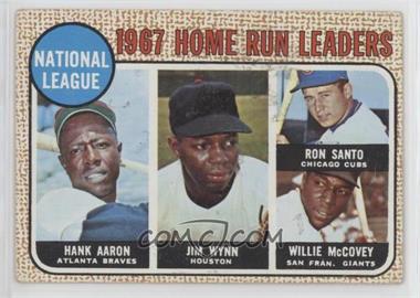 1968 Topps - [Base] #5 - League Leaders - Hank Aaron, Jim Wynn, Ron Santo, Willie McCovey [Good to VG‑EX]