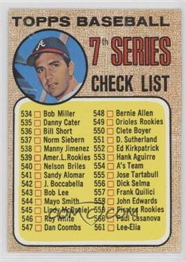 1968 Topps - [Base] #518.1 - High # - 7th Series Checklist (Clete Boyer) (539 is Amer. L. Rookies)