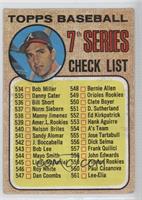 High # - 7th Series Checklist (Clete Boyer) (539 is Amer. L. Rookies) [Good&nbs…