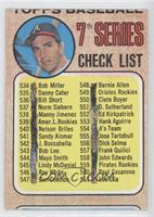 High # - 7th Series Checklist (Clete Boyer) (539 is Amer. L. Rookies) [Poor&nbs…