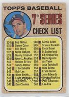 High # - 7th Series Checklist (Clete Boyer) (539 is Maj. L. Rookies) [Poor …