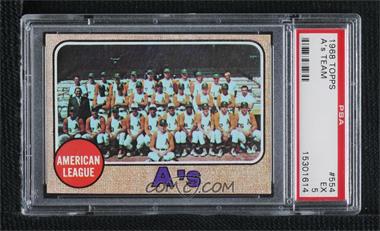 1968 Topps - [Base] #554 - High # - Oakland Athletics Team [PSA 5 EX]