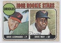 1968 Rookie Stars - Dave Leonhard, Dave May