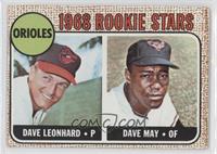 1968 Rookie Stars - Dave Leonhard, Dave May [Good to VG‑EX]