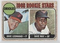 1968 Rookie Stars - Dave Leonhard, Dave May [Good to VG‑EX]