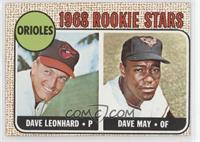 1968 Rookie Stars - Dave Leonhard, Dave May