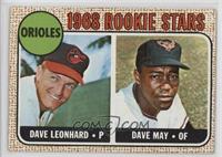 1968 Rookie Stars - Dave Leonhard, Dave May