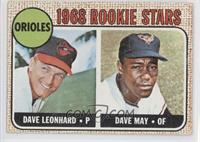 1968 Rookie Stars - Dave Leonhard, Dave May