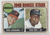 1968 Rookie Stars - Dave Leonhard, Dave May