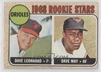 1968 Rookie Stars - Dave Leonhard, Dave May