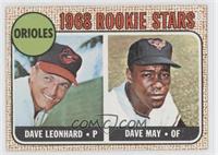 1968 Rookie Stars - Dave Leonhard, Dave May