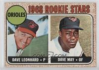 1968 Rookie Stars - Dave Leonhard, Dave May