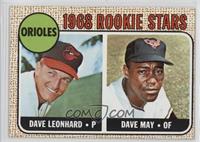 1968 Rookie Stars - Dave Leonhard, Dave May [Good to VG‑EX]