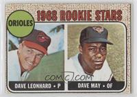 1968 Rookie Stars - Dave Leonhard, Dave May [Good to VG‑EX]