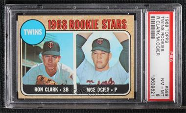 1968 Topps - [Base] #589 - High # - Ron Clark, Moe Ogier [PSA 8 NM‑MT]