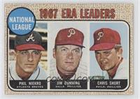 League Leaders - Phil Niekro, Jim Bunning, Chris Short