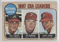 League Leaders - Phil Niekro, Jim Bunning, Chris Short