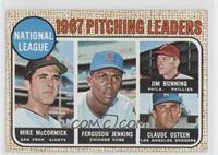1967 NL Pitching Leaders (Mike McCormick, Fergie Jenkins, Jim Bunning, Claude O…
