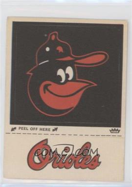 1969-76 Fleer Cloth Patches - [Base] #_BAHL.3 - Baltimore Orioles Hat Logo (Black Background Light Orange)