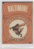 Baltimore Orioles Round Logo (Orange) [Good to VG‑EX]